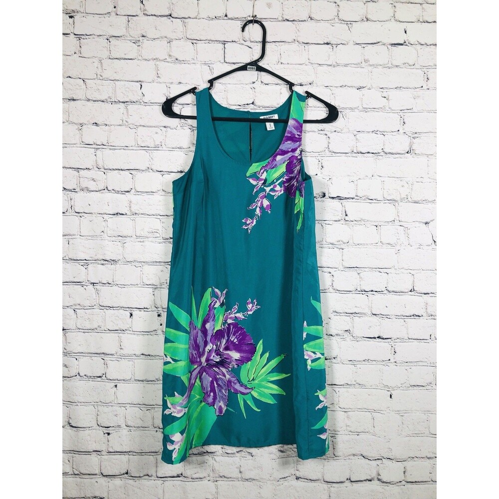Old Navy Women Floral Shift Dress Sleeveless Iris Print Teal Multi Size XS